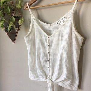 Hippie Rose Boho Tie-Front Tank - worn once!